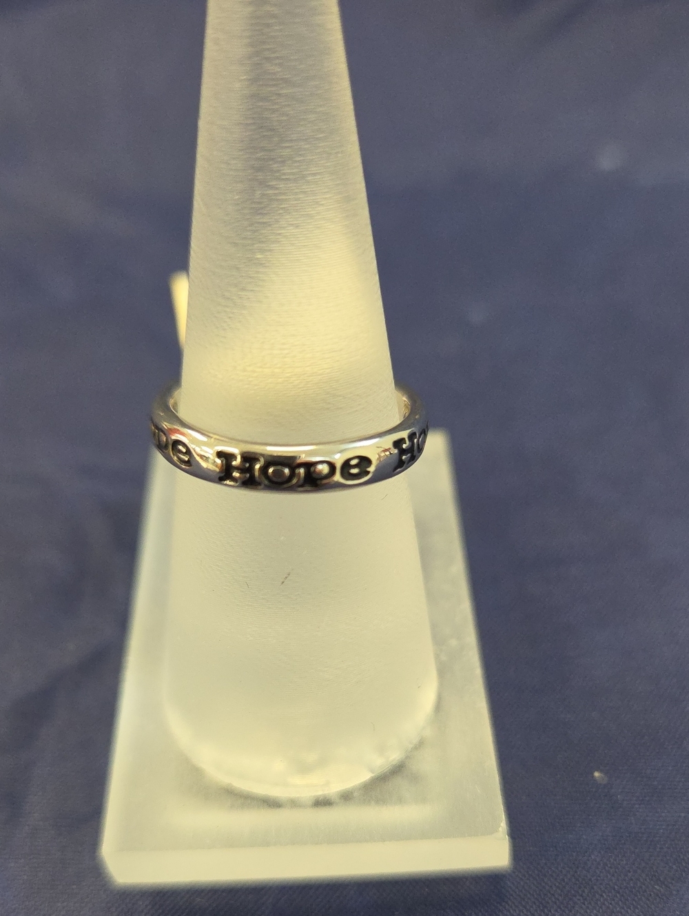 Sterling Silver 'Hope' Band Ring - Silver